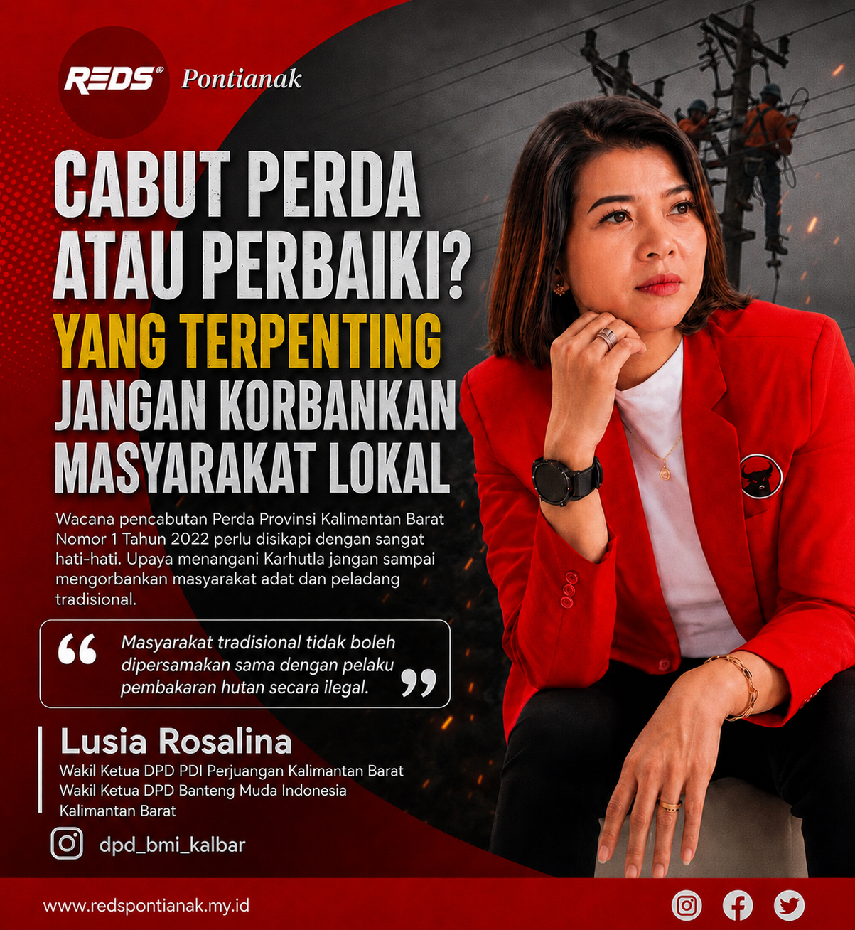 Wacana Pencabutan Perda Kalbar Nomor 1 Tahun 2022, Masyarakat Adat Jangan Jadi Korban Penanganan Karhutla